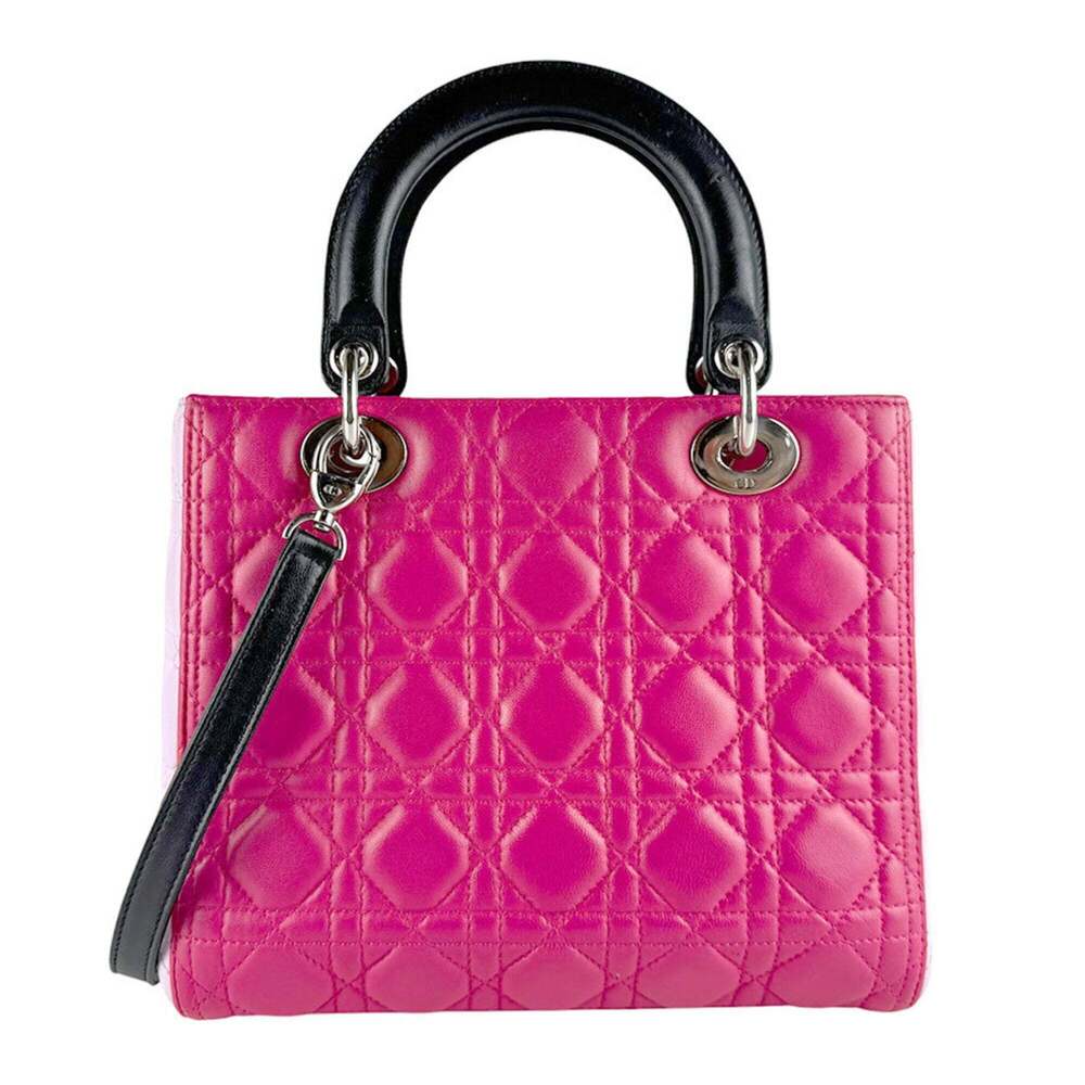 CHRISTIAN DIOR Black Lambskin Leather Shoulder Bag - Picture 3 of 13